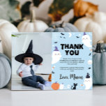 Boy Ghost Verjaardagsfeestfoto Dank je kaart<br><div class="desc">Onze Ghost Thank You Cards zijn de perfecte manier om dankbaarheid en waardering voor uw gasten te shows voor het vieren met u. Het ontwerp heeft een feestelijke en kleurrijke lay-out met ruimte voor een gepersonaliseerde boodschap of een "dank u" opmerking. Ze zijn perfect voor het verzenden na het feest...</div>