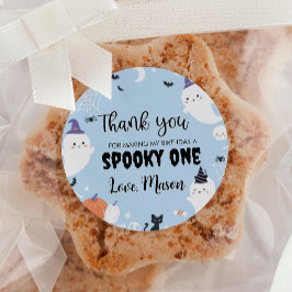 Boy Ghost Verjaardagsfeestje Ronde Sticker