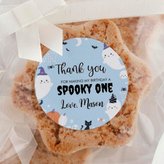 Boy Ghost Verjaardagsfeestje Ronde Sticker