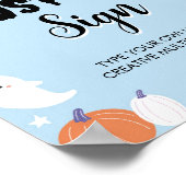 Boy Ghost Verjaardagsfeesttafel Teken Poster (Hoek)