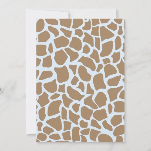 Boy Giraffe Baby shower Uitnodiging (Achterkant)