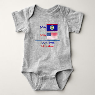 Boy Girl Belize Amerikaanse Baby Bodysuit