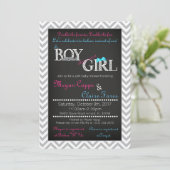 Boy Girl Joint Baby shower Invitation & Book Kaart (Staand voorkant)