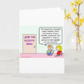 Boy Girl Scouts voegen zich bij geweldig cv Kaart (Gele Bloem)