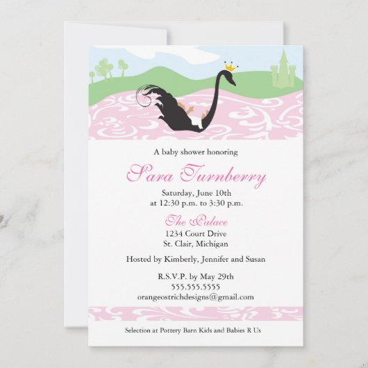 Boy Girl Shower Invitation - Little Princess Kaart (Voorkant)