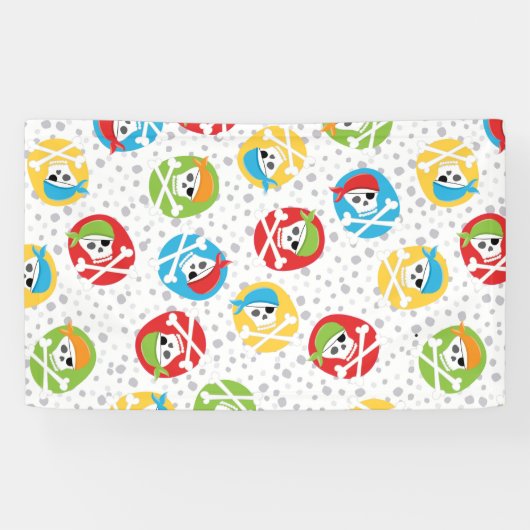 Boy Girl Skulls Party Pirate Banner (Horizontaal)