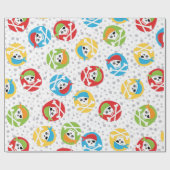 Boy Girl Skulls Party Pirate Wrapping Paper Cadeaupapier (Vlak)