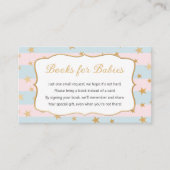 Boy Girl Twins Gold Stars-boekenkaart Informatiekaartje (Voorkant)