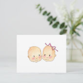 Boy Girl Twins Graphic Briefkaart (Staand voorkant)