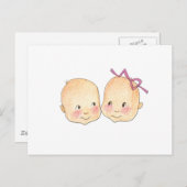 Boy Girl Twins Graphic Briefkaart (Voorkant / Achterkant)