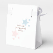 Boy Girl Twins Teddy Bear Baby shower Bedankdoosjes (Achterkant)