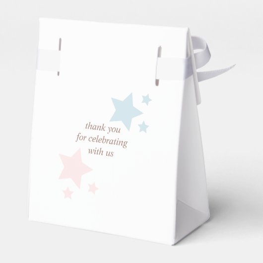 Boy Girl Twins Teddy Bear Baby shower Bedankdoosjes (Achterkant)