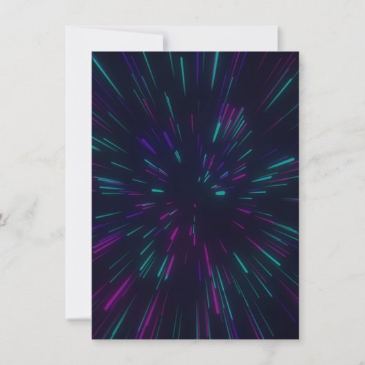 Boy Glow Party Dank je kaart (Achterkant)