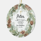 Boy Godfather Personalised Promise to Godchild Keramisch Ornament (Links)
