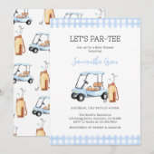 Boy Golf Baby shower Kaart (Voorkant / Achterkant)