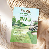 Boy Golf Par-t-shirt 2e verjaardag Kaart