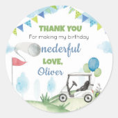 Boy Golf Party Labels Verjaardag Baby shower (Voorkant)