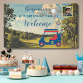 Boy Golf Theme 4th Birthday Party Banner