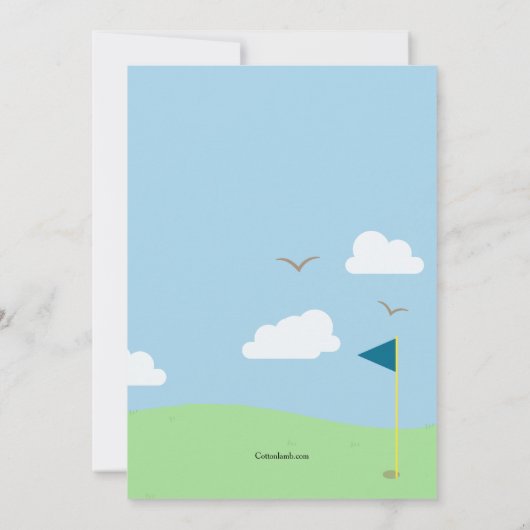 Boy Golfer Uitnodiging (Achterkant)