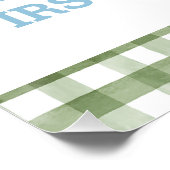 Boy Green Dinosaur 1st Birthday Welcome Sign Perfect Poster (Hoek)