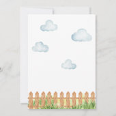 Boy Green Tractor Verjaardagsfeestje Kaart (Achterkant)