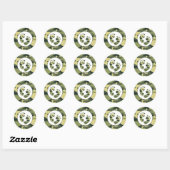 BOY Groene camo baby voeten gunst stickers (Vel)