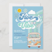 Boy Groovy Van Rainbow Five viert vijfde verjaarda Kaart (Voorkant)