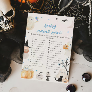 Boy Halloween Baby shower Baby Naam Race Game