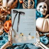 Boy Halloween Ghost en Black Bow Baby shower Kaart