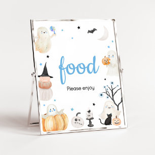 Boy Halloween Little Boo Baby shower Eten Poster