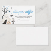 Boy Halloween Little Boo Baby shower Luier Raffle Informatiekaartje (Voorkant / Achterkant)