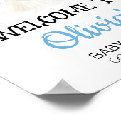 Boy Halloween Little Boo Baby shower Welkom Poster (Hoek)