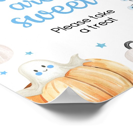 Boy Halloween Little Boo Baby's zijn zoet Poster (Hoek)
