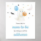 Boy Halloween Little Boo Envelope Station Poster (Voorkant)