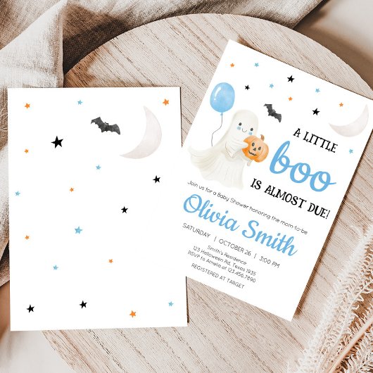 Boy Halloween Little Boo is bijna het gevolg van B Kaart