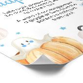 Boy Halloween Little Boo Late Night Luiers Poster (Hoek)