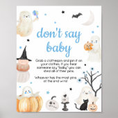 Boy Halloween Little Boo Zeg geen Baby Poster (Voorkant)