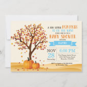 Boy Herfst Baby shower Invitation Kaart Trees Leav (Voorkant)