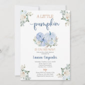 Boy Herfst Baby shower pompoen Kaart (Voorkant)