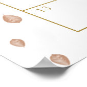 Boy Herfst Baby shower vervaldatum kalender Poster (Hoek)