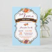 Boy Herfst in Love Pumpkin Baby shower Invitation Kaart (Staand voorkant)