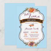 Boy Herfst in Love Pumpkin Baby shower Invitation Kaart (Voorkant / Achterkant)
