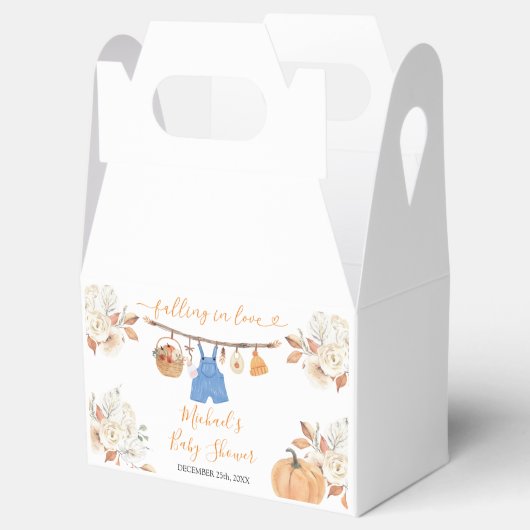 Boy Herfst Kleding Pompoen Herfst Baby shower Bedankdoosjes (Geopend)
