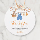 Boy Herfst Kleding Pompoen Herfst Baby shower Bedankjes Labels (Achterkant)