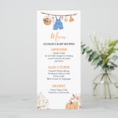 Boy Herfst Kleding Pompoen Herfst Baby shower Menu (Staand voorkant)