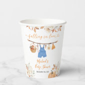 Boy Herfst Kleding Pompoen Herfst Baby shower Papieren Bekers (Achterkant)