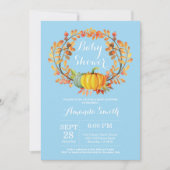 Boy Herfst Pompoen Baby shower Uitnodiging Kaart (Voorkant)