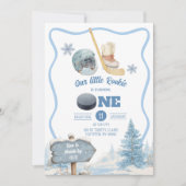 Boy Hockey Birthday Invitation Kaart (Voorkant)