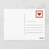 Boy Holding Flower Valentijnsdag Briefkaart (Achterkant)