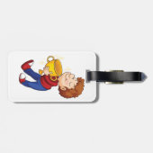 Boy Holding Golden Trophy Award winnaar Bagagelabel (Achterkant horizontaal)